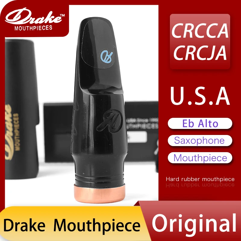 

U.S.A Drake Original Saxophone hard rubber mouthpiece Ceramic resonance Eb alto sax CRCCA /CRCJA