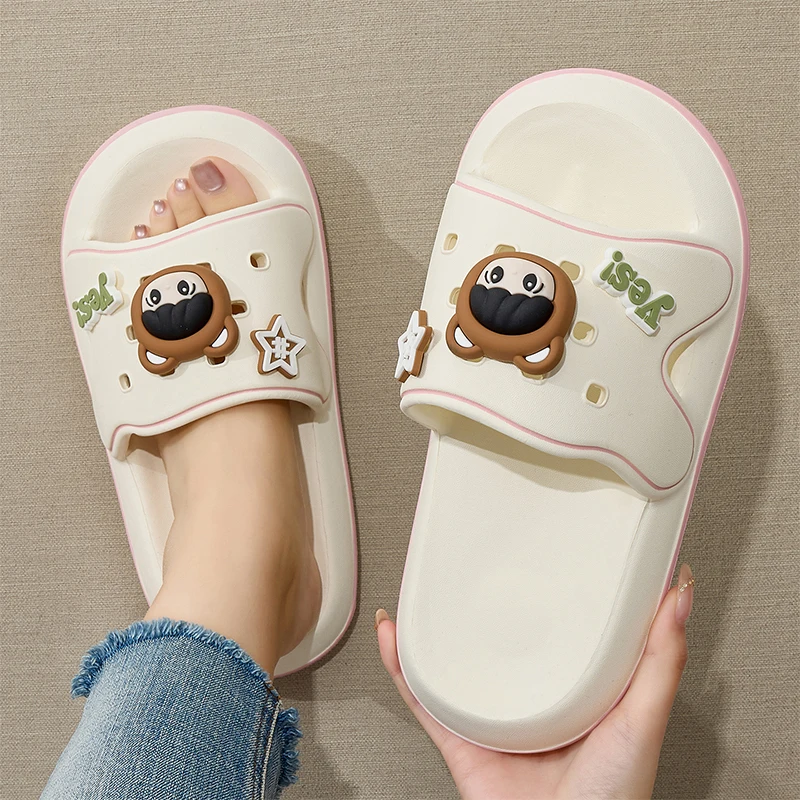 

Lovely Thick Platform Slippers Women 2026 Summer Eva Soft Bottom Home Slides Woman Outdoor Comfortable Non Slip Beach Sandals