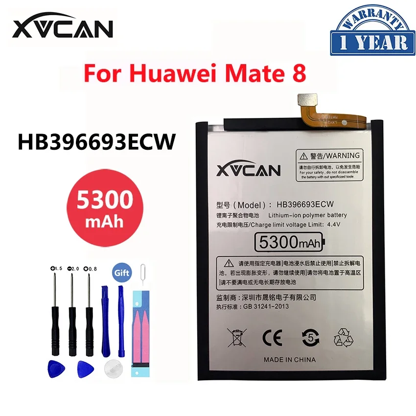 Original XVCAN Battery Hua wei HB396693ECW 5300mAh For Huawei Mate 8 NXT-AL10 NXT-TL00 NXT-CL00 NXT-DL00 Mate8 Batteria