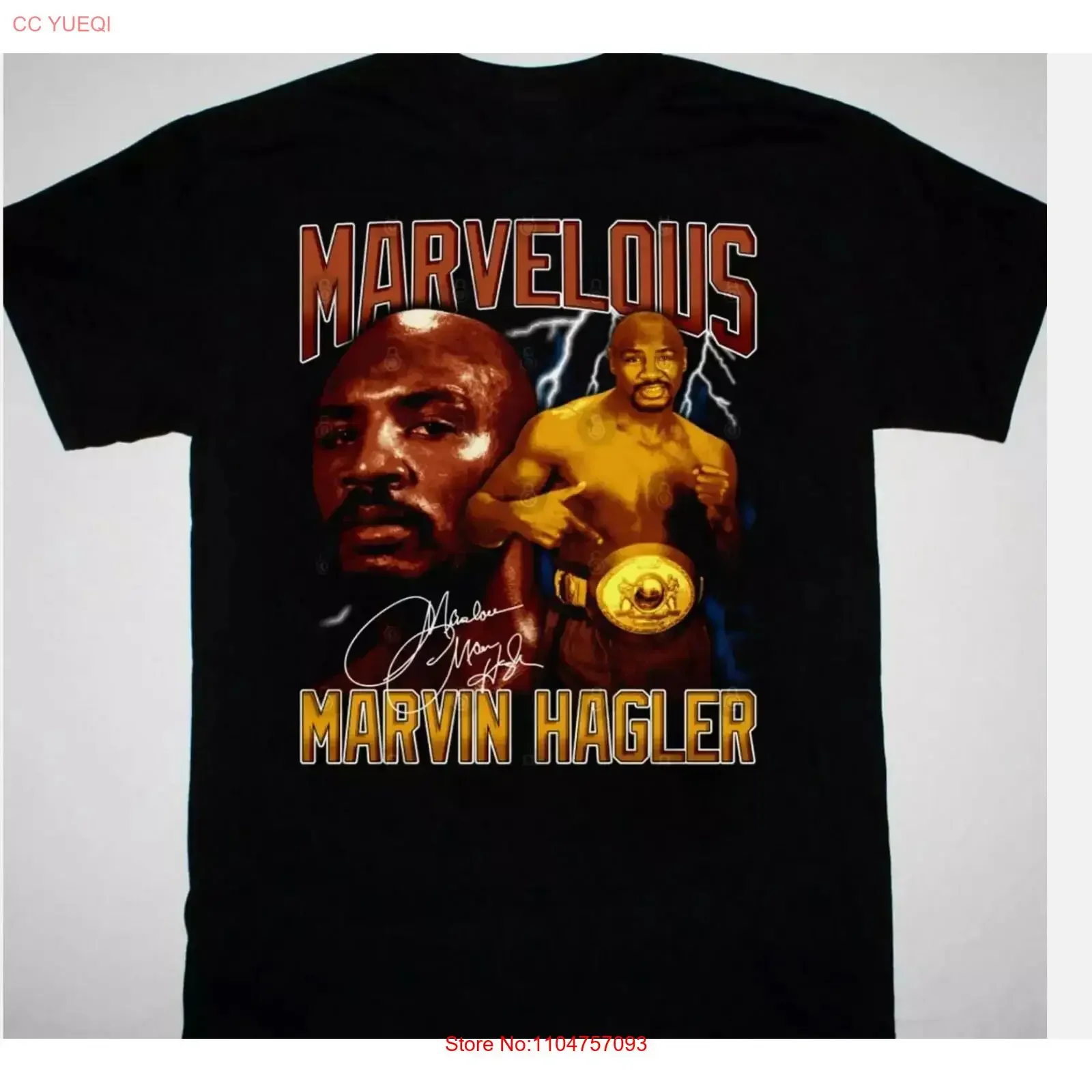 Marvelous Marvin Hagler collage T shirt black All Sizes vintage Washed Stretched Versatile homme Comfortable Stylish