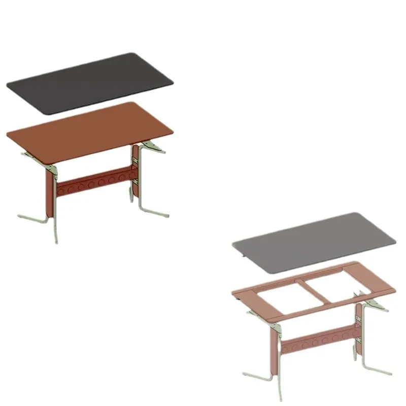 

Retro rock slab modern small apartment household dining table rectangular and chairs