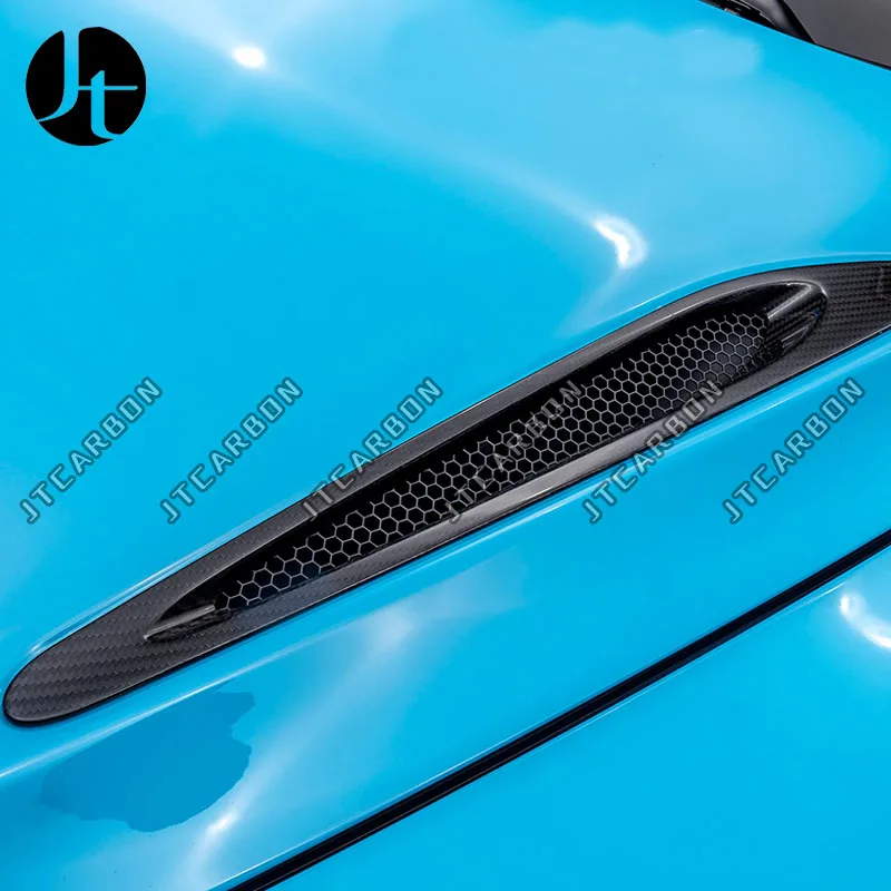 

Auto Hood Vents with Grid For Mclaren 720s 2017-2023 Real Carbon Fiber Engine Vents Bonnet Cover Air Vent Mesh Trims