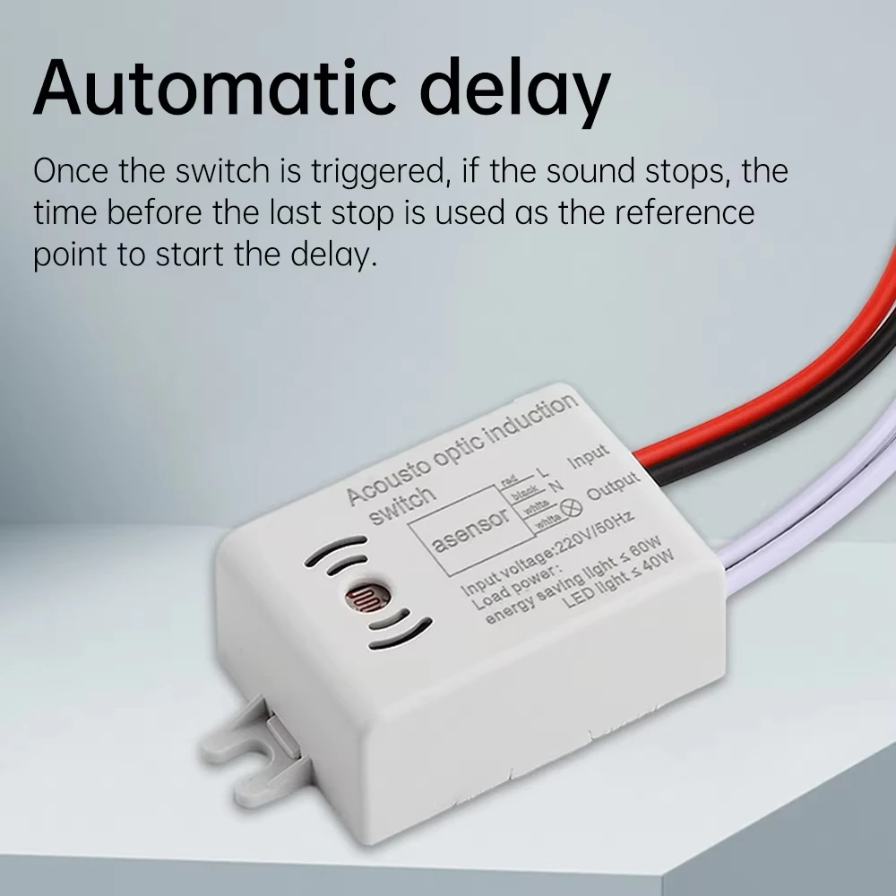 Sound Voice Sensor Switch Smart Switches Module Detector Auto ON/Off Switch Voice Control Switch Stair Corridor Home Improvement