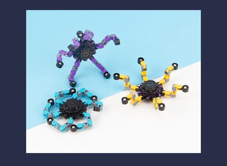 Verformbare Fidget-Spinner-Kettenspielzeuge für Widerstands-Handspinner, Entspannungsspielzeuge, Geschenk für Erwachsene – Detail 9