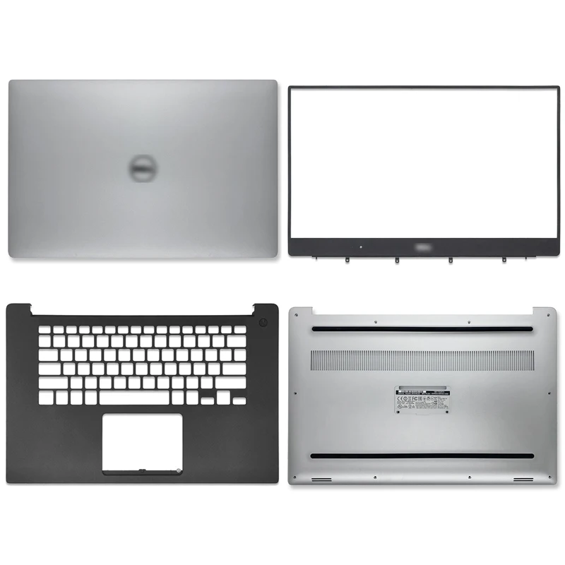 

Original NEW Laptop LCD Back Cover/Front Bezel/Palmrest/Bottom Case For DELL XPS 15 9550 Precision 5510 M5510 P56F Silver