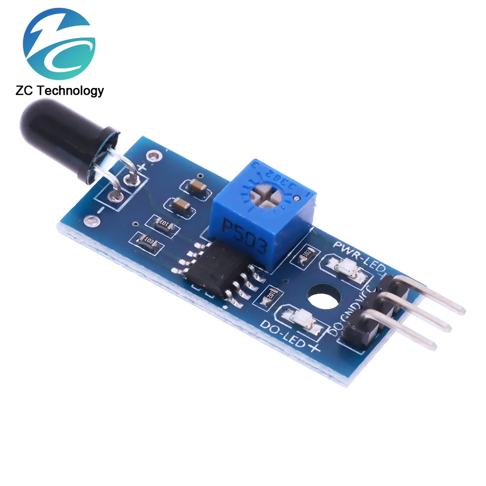 IR Infrared 3 Wire Flame Detection Sensor Module IR Flame Sensor Module Detector Smartsense For Arduino