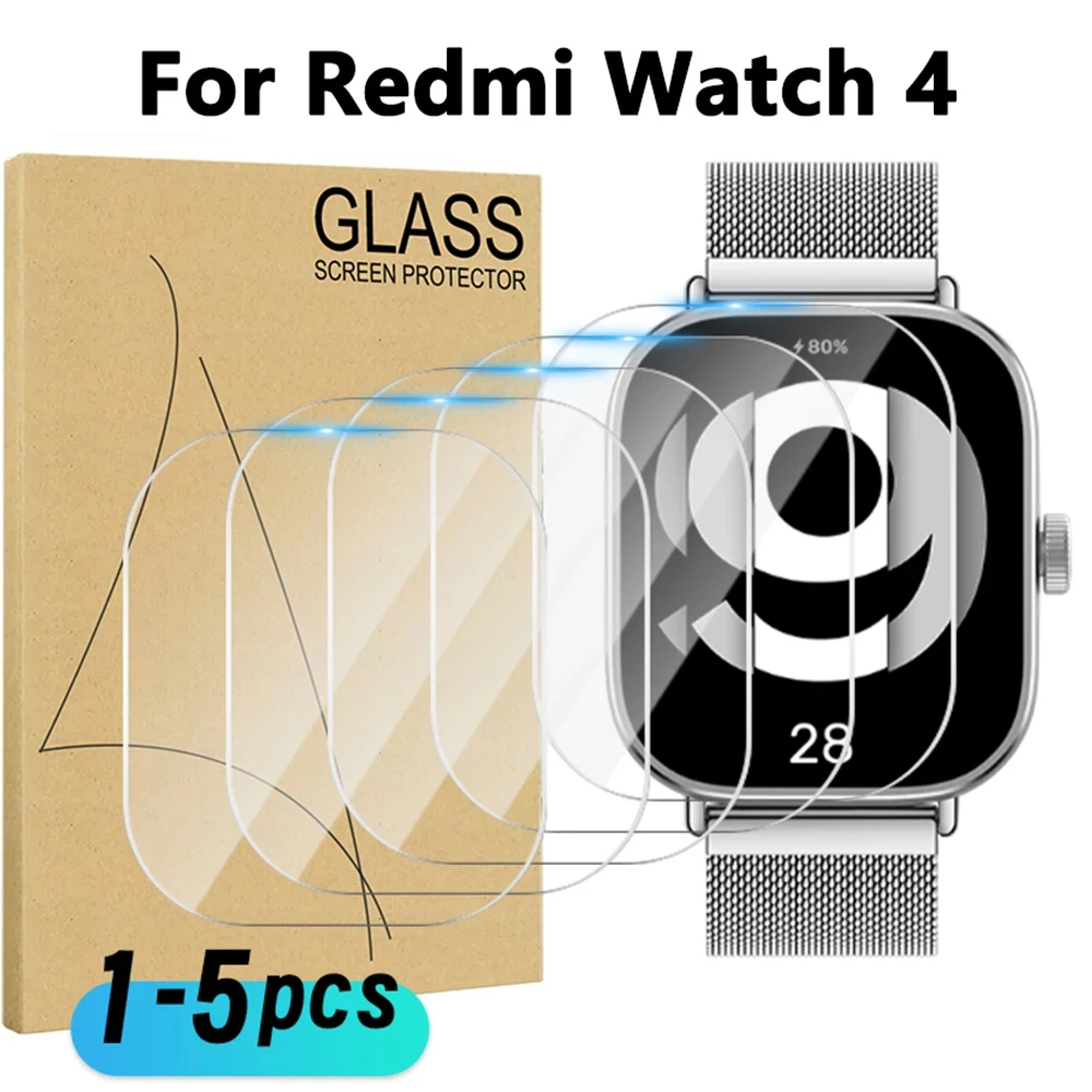 Anti-Scratch HD Protetor de Tela para Xiaomi Redmi Watch, Vidro Temperado, Redmi Watch 4 Smart Watch, Película Protetora