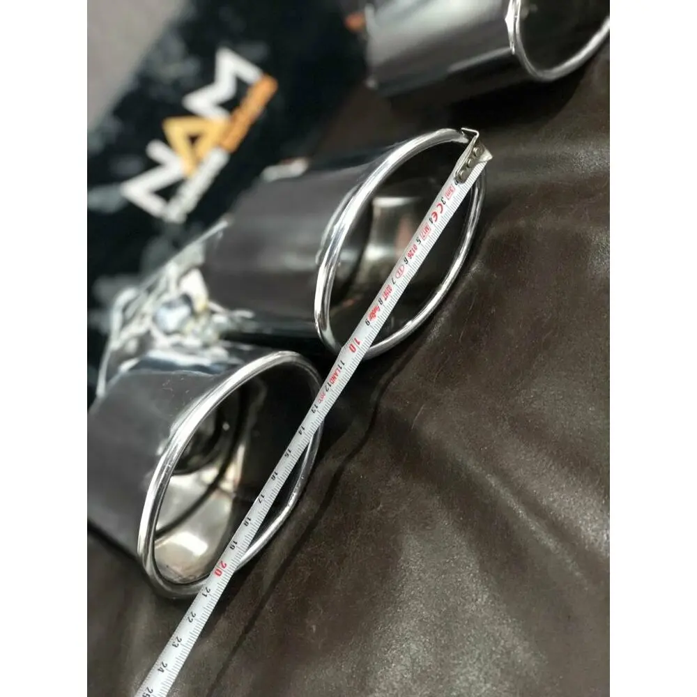 For Mercedes C W204 C63 Style Double Exhaust Type Exhaust System End Pipe Stainless Steel Car Exhaust Pipe Double Type