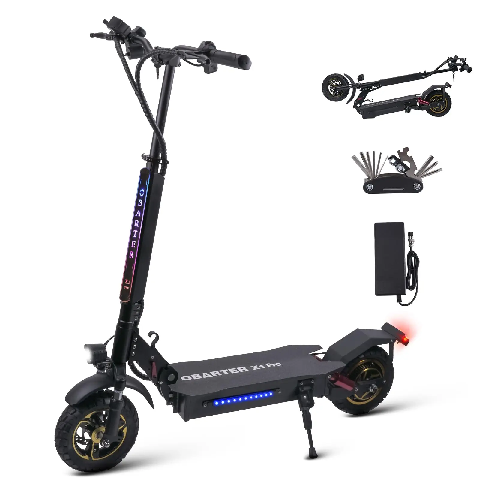 

Электрический самокат для взрослых, 1000 Вт, самокат 34 миль в час, 40 миль, 48 В, 21 Ач, электрический самокат, 10 дюймов, внедорожные шины, электронный самокат для взрослых, Full S