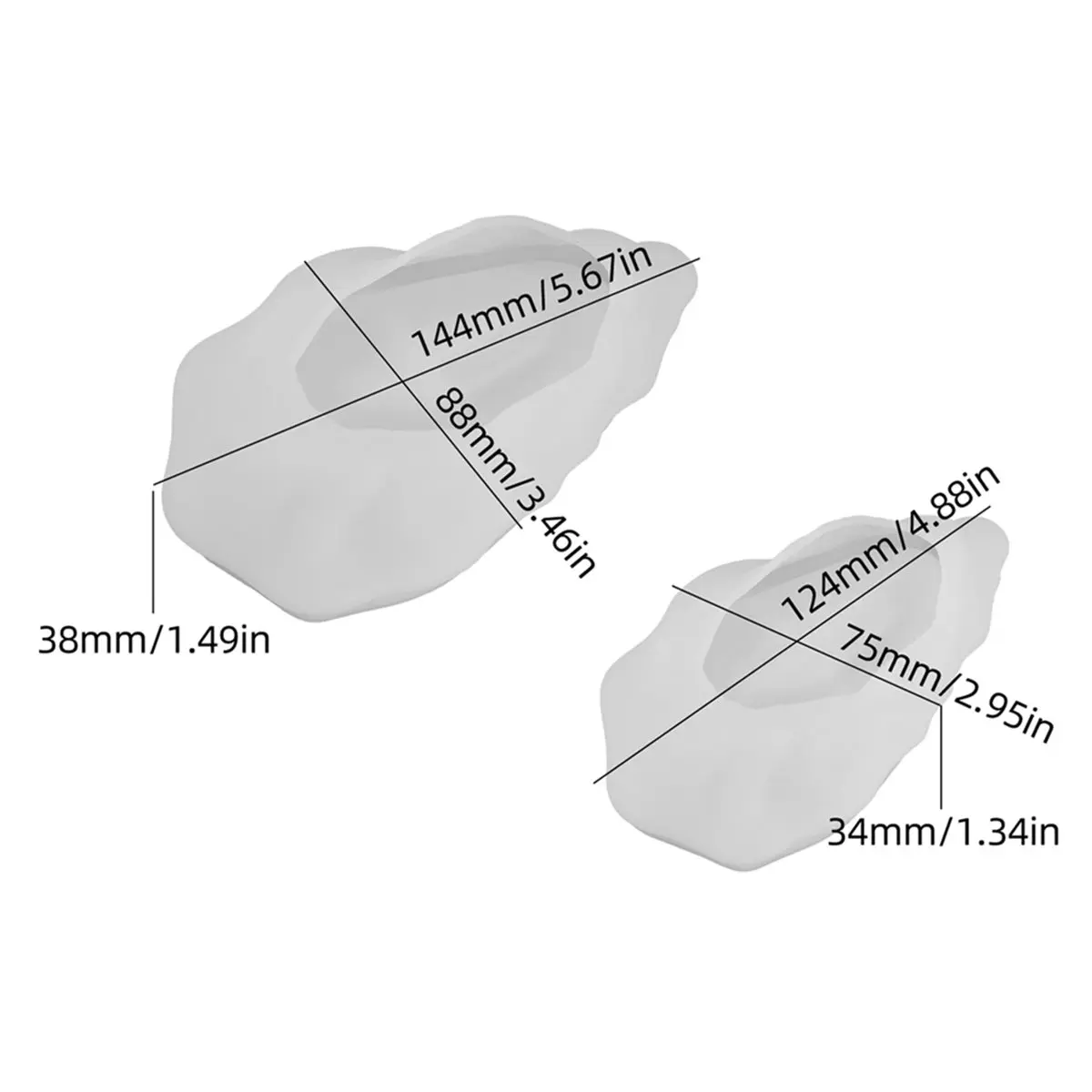 Oyster Shell Candle Cup Silicone Mold DIY Home Decor Crafts Making Molds Plaster Resin Jewelry Storage Tray Clay Mould
