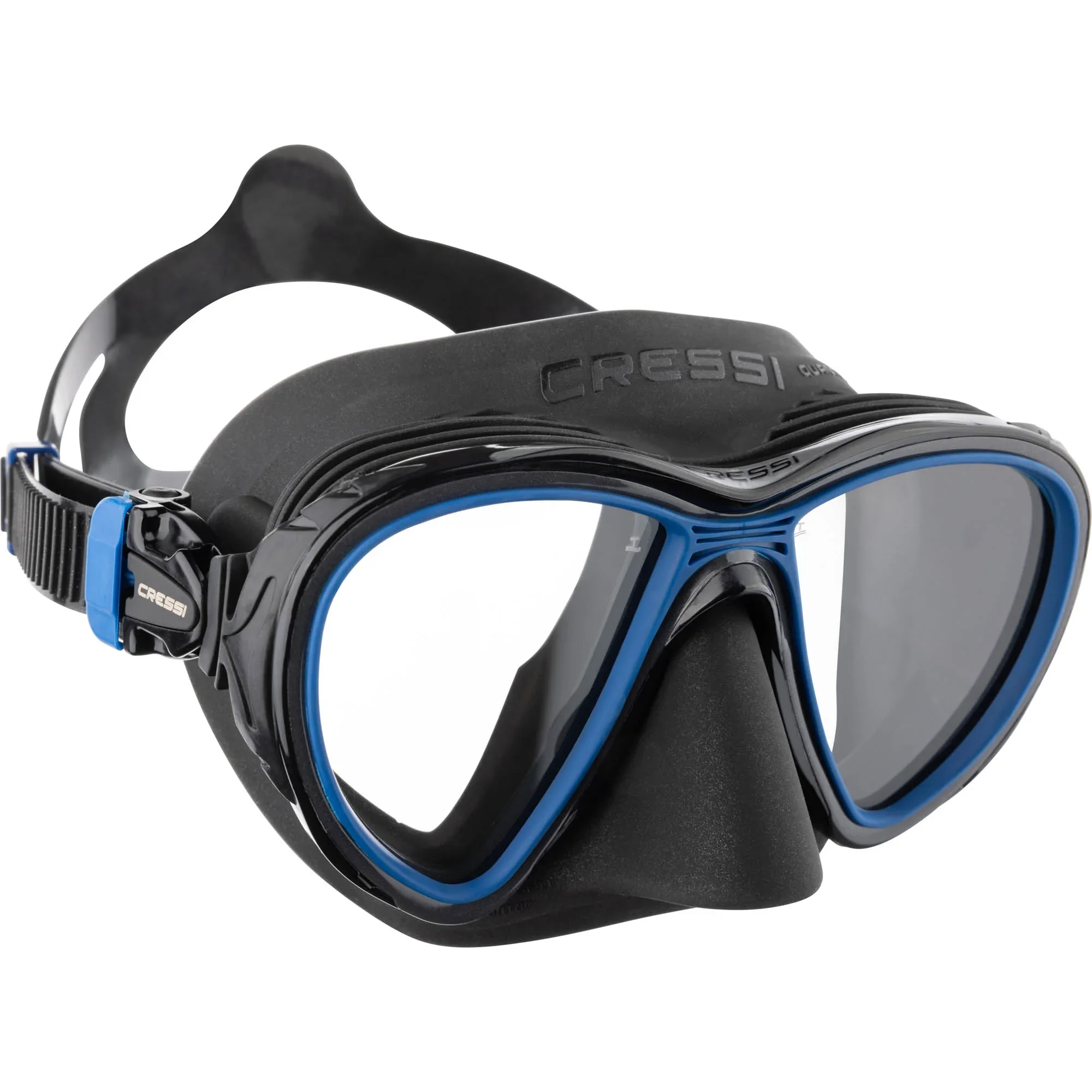 Cressi duikmasker voor volwassenen met geavanceerd mistsysteem en verbeterde neerwaartse zichtbaarheid - Quantum