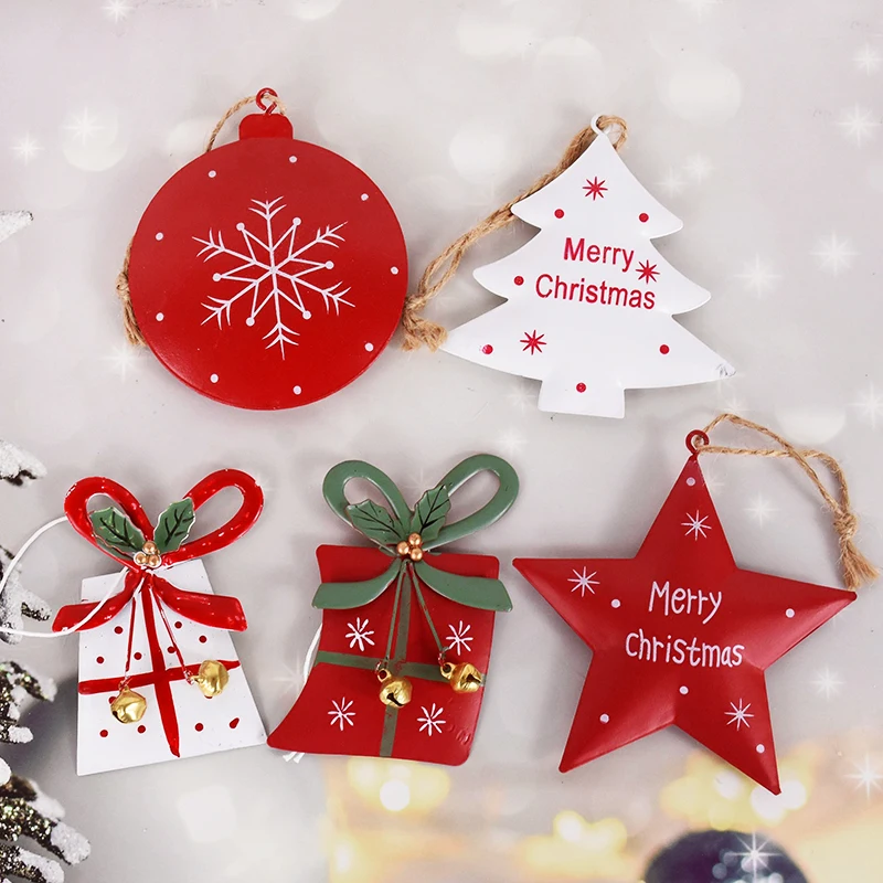 

Железная Рождественская елка, подвесные украшения, милая Подарочная коробка, искусственная подвеска 2024, новый год, Рождество, украшение для дома, подарок на Рождество