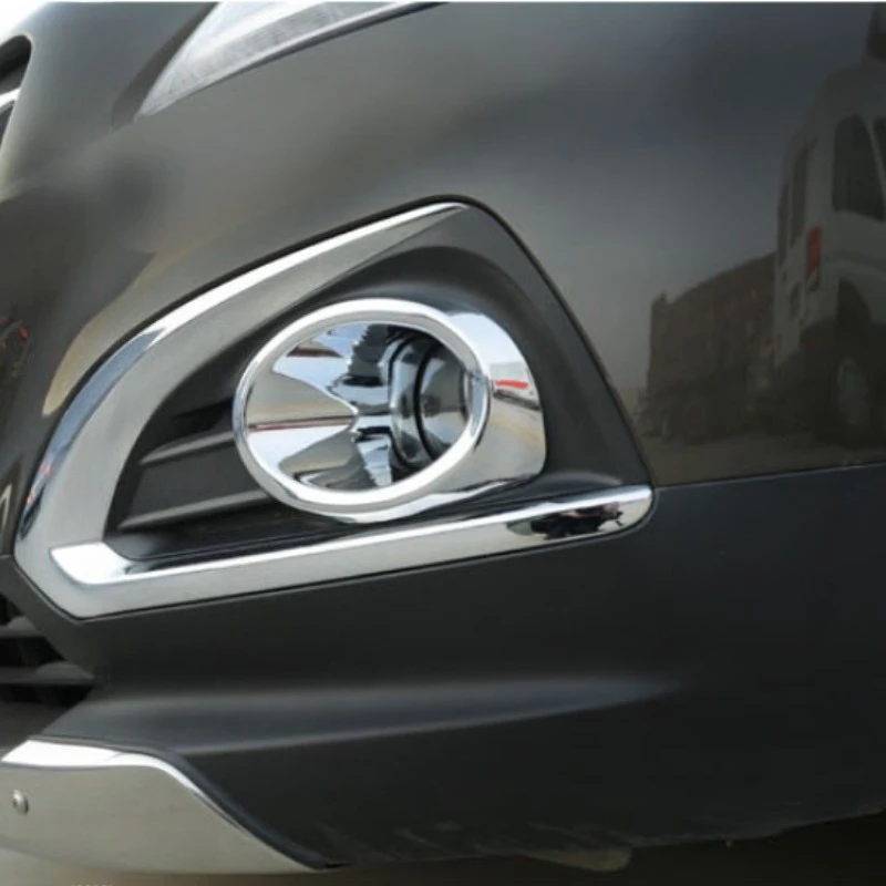 2 uds ABS cromado cabeza delantera luz antiniebla cubierta de lámpara molduras de Marcos campanas palo parte para Peugeot 3008 2013 2014 2015 2016 Accesorios