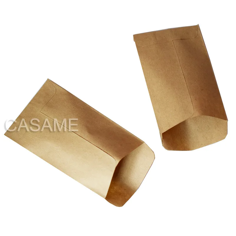 6x10cm sacchetti per biscotti 100pc sacchetto di carta Kraft mini busta sacchetti regalo sacchetti di caramelle Snack confezione da forno forniture confezione regalo scatola di colla