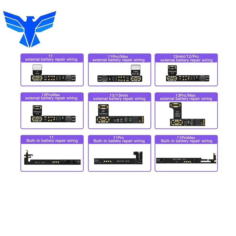 I2c بطارية أداة إصلاح Br-13 ل 11 12 13 سلسلة بطارية تصحيح الصحة الخارجية بنيت في فليكس كابل أدوات إصلاح