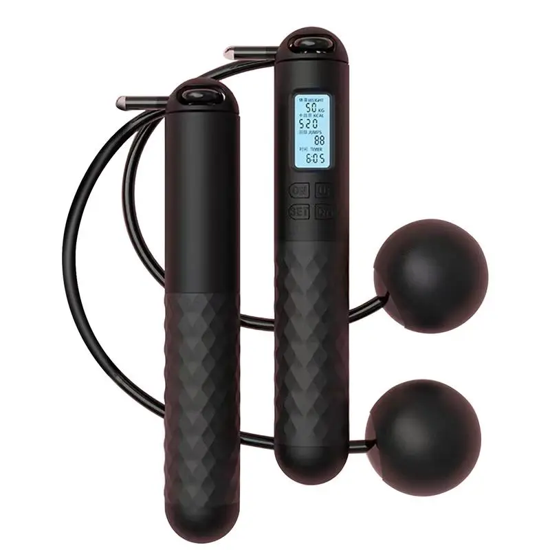 Weighted Skipping Rope Fitness Ropeless Jump Rope With CounterSmart Cordless Counting Skipping Rope For Fitness Accessories