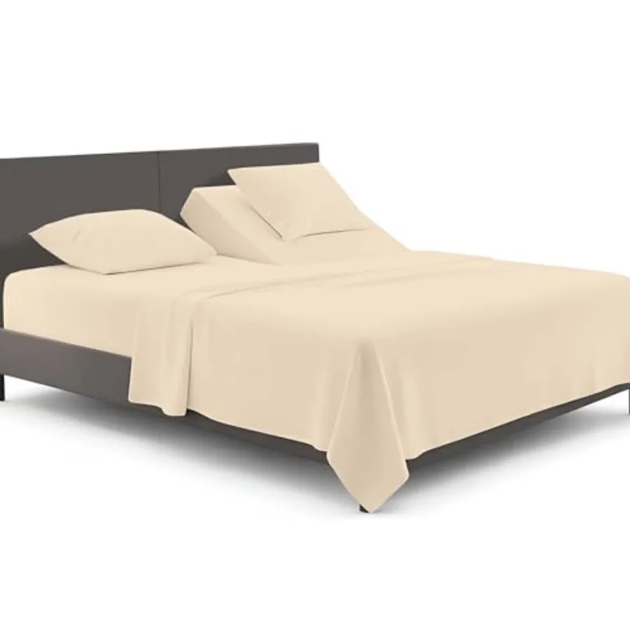 

Adjustable Split Head Flex Top King 32 Microfiber Sheet Set Ultra Soft Cooling Deep Pocket 15 Fitted 4-Piece Breathable Durable