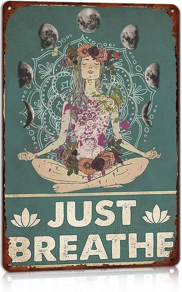 Retro Yoga Girl Tin… - image