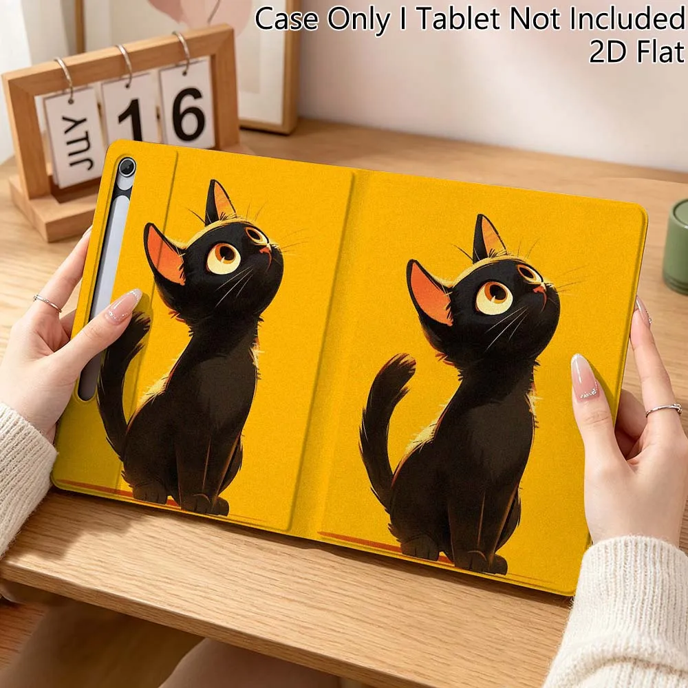 Cat Cartoon Cute Art Popular Gift For Samsung Galaxy Tab S10 S9 S8 S7 FE Lite Soft Flexible Support Tablet Case