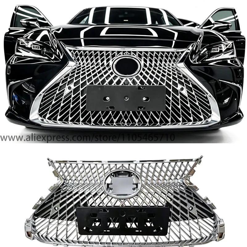 For Lexus ES200 ES260 ES300h 2015-2024 LS Style Front Grille Sport Front Bumper Body Kit Exterior Mod Accessories