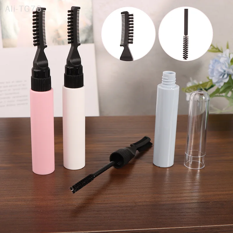 Tube de Mascara vide à double tête de brosse de 10ML, bouteille de Gel à sourcils rechargeable, allongement des cils, conteneurs cosmétiques, emballage