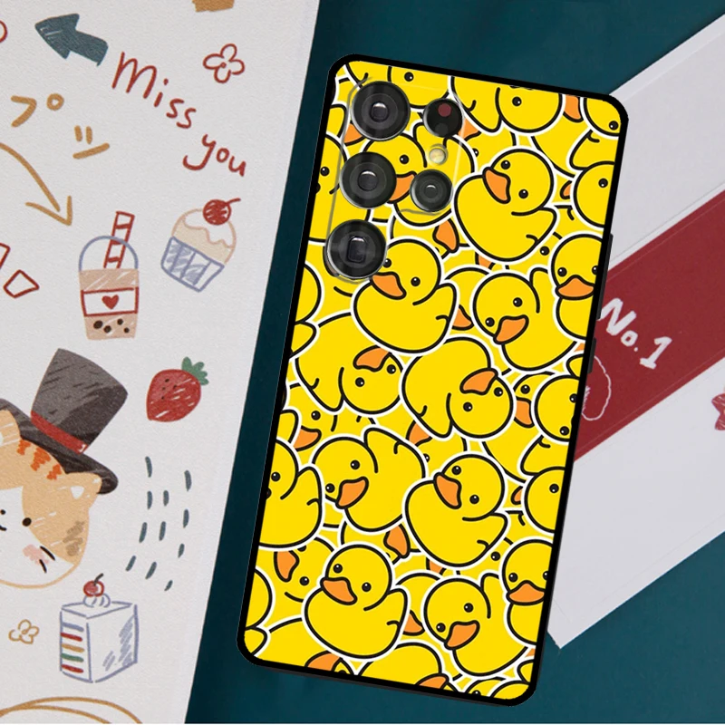 Yellow Duck Case For Samsung Galaxy S23 S22 Ultra S21 S20 FE S9 S10 S22 Plus Note 20 Note 10 Plus Cover