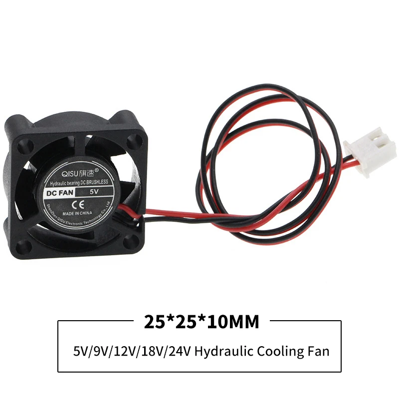 Wentylator chłodzący 25x25mm 30x30mm DC 5V 12V 18V 24V Mini Cooler Bezszczotkowy radiator chipsetu do części drukarki Kompatybilny z projektorem