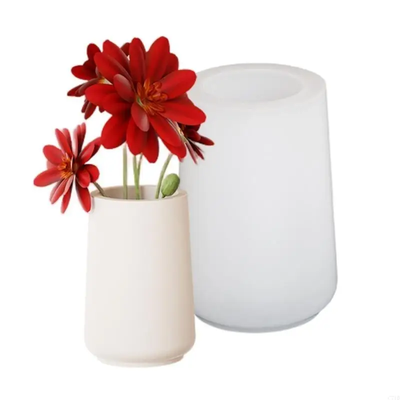  Versatile Silicone Mould for Round Flower Pots Easy Demoulding Cement Planter Accessory for Enthusiasts Household