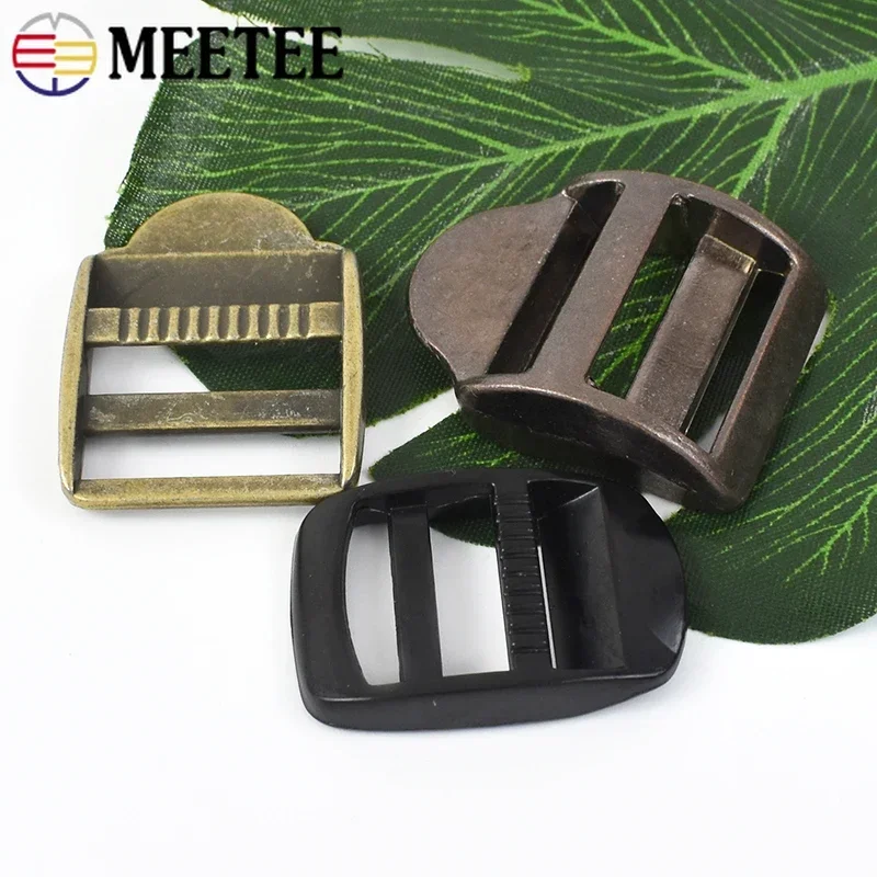 4Pcs Meetee 20/25/32mm fibbie per cinturino zaino regolatore Tri-Glide fettuccia cursore gancio chiusura fibbia per cintura accessori Hardware