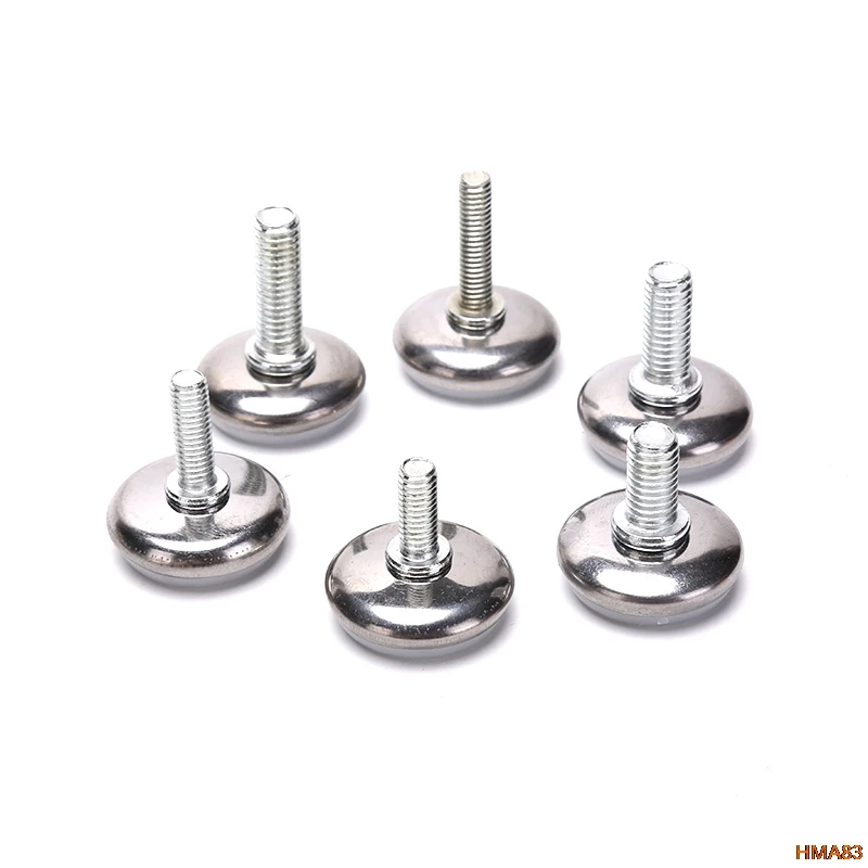 4Pcs Anti-slip Base Table Cabinet Leg Pad Feet Leveler M6 M8 Screw Metal Furniture Foot Level Adjustable Steel Furniture Legs