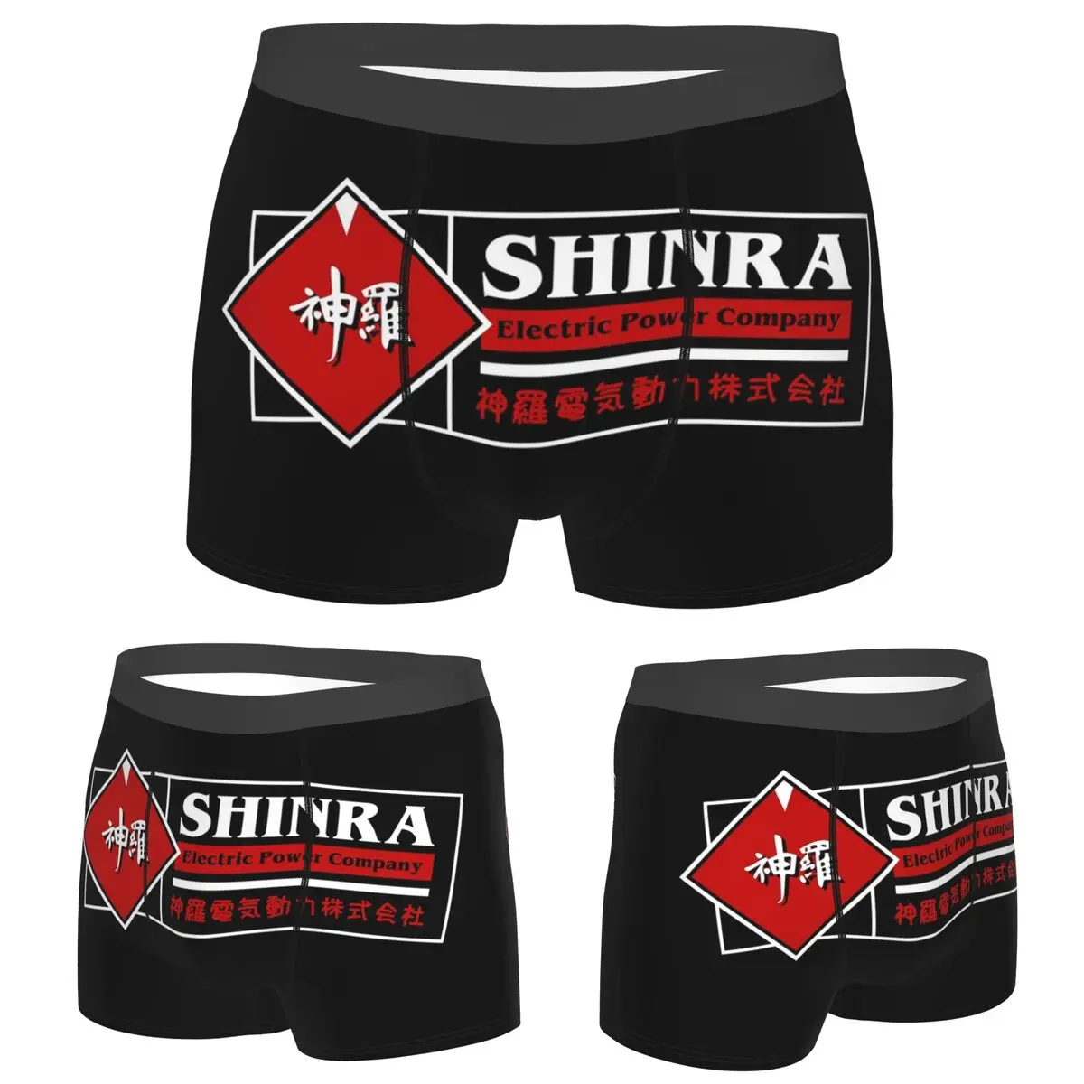 

Boxer Underpants Shorts Final Fantasy Shinra Electric Power Company Panties Men's Soft Underwear for Homme Man Boyfriend Gifts