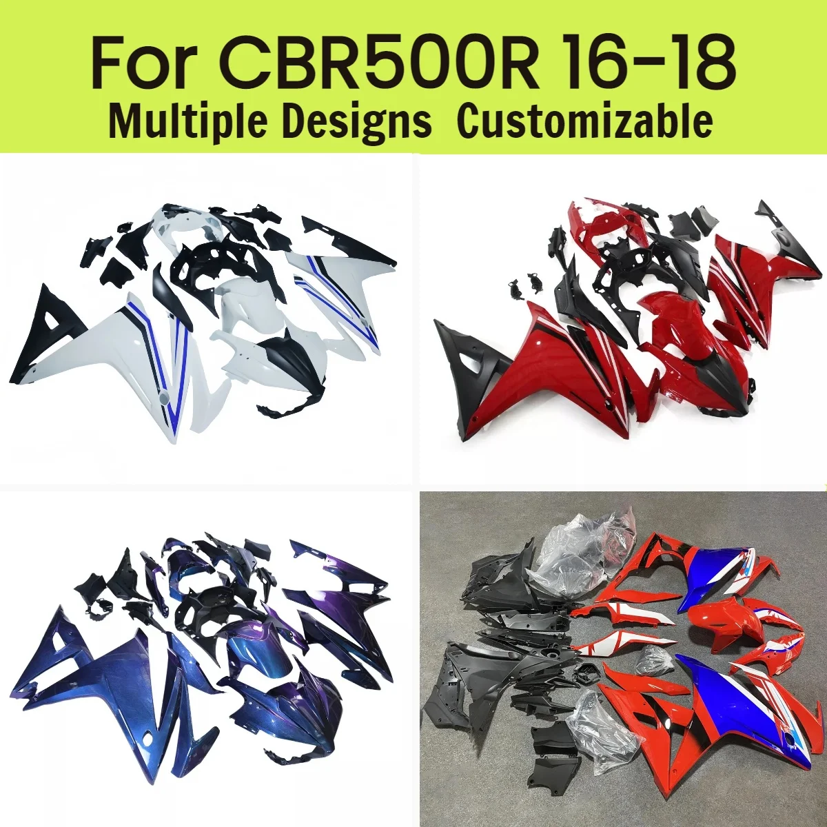 

For Honda CBR 500R 2016 2017 2018 Prime Fairings CBR500R 16 17 18 Fairing Set Injection Bodywork Kit Motorcycle