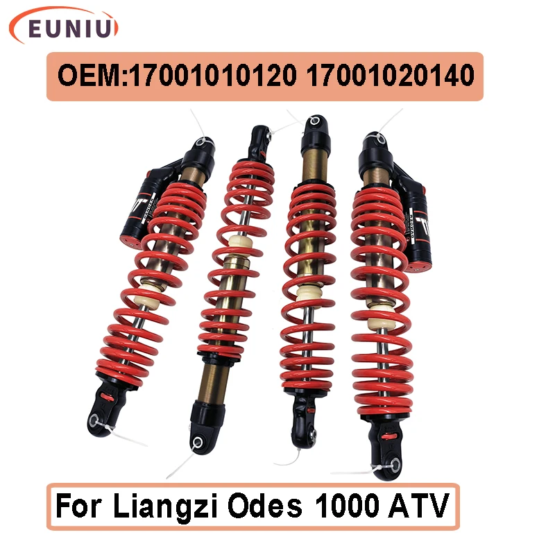 

OEM 2PCS Front And 2PCS Rear Shock Absorber Assembly For Liangzi Odes 1000 ATV QUAD GO KART Parts No.17001010120 17001020140