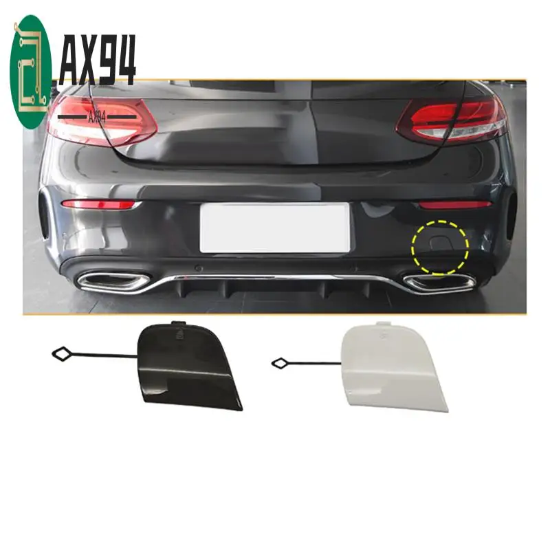 

AX94-Car Rear Bumper Towing Hook Hole Cover Painted 2058851624 For Mercedes-Benz W205 2015-2021 Rear Trailer Cover