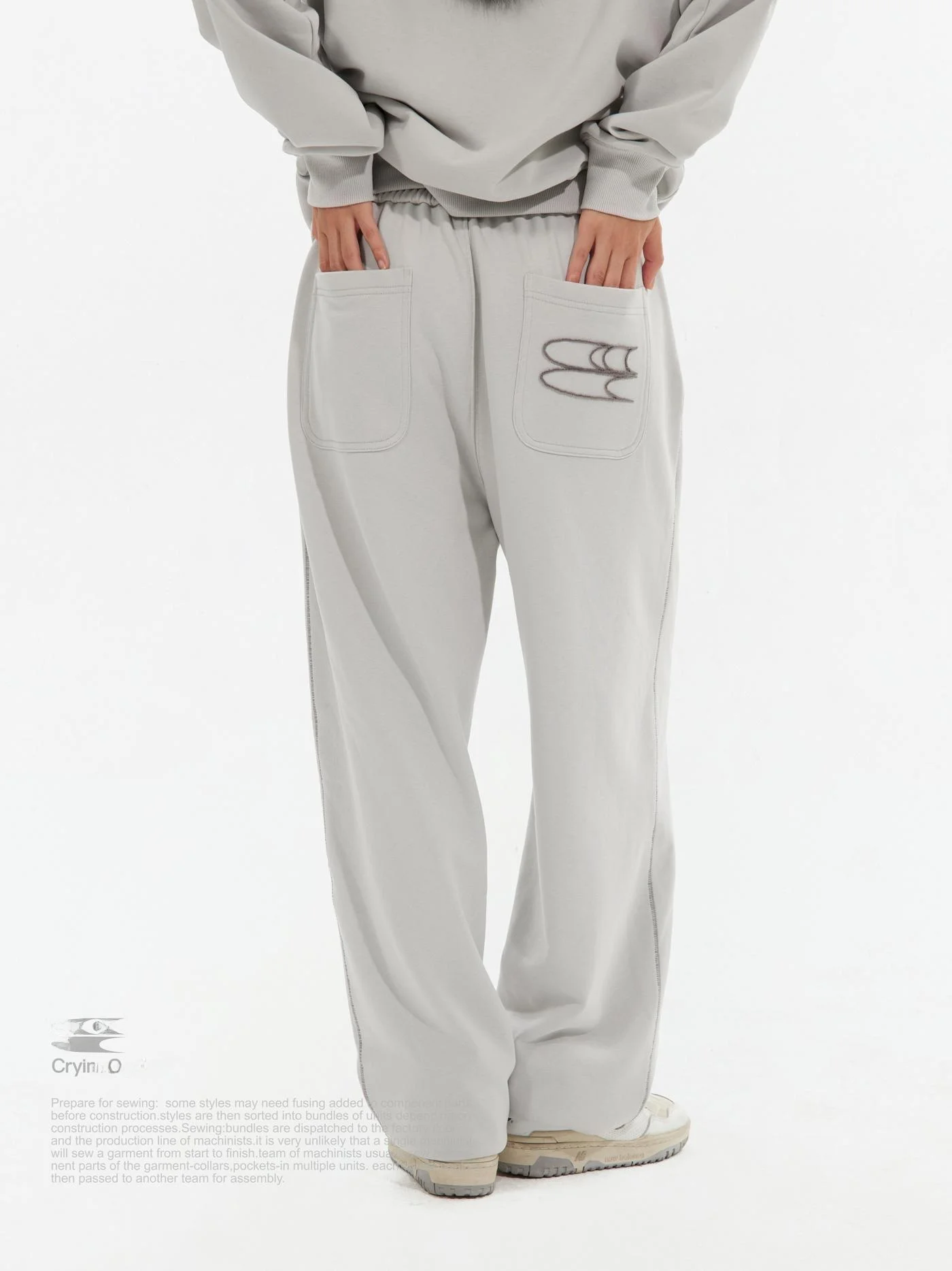 

Спортивные брюки CryingCenter Baseball Stitched: повседневные, свободного кроя, молодежные, осенне-зимние, модные, для отдыха