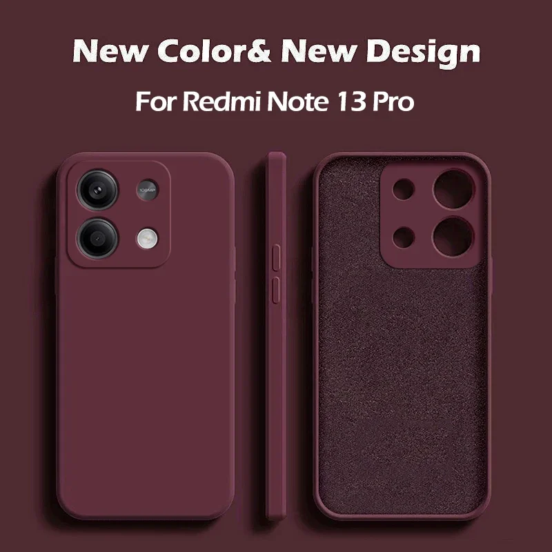 Redmi Note 13 Pro 4G Case Liquid Silicone Soft TPU Cover For Xiaomi Redmi Note 13 Note13pro Plus Note13 Pro 5G Phone Case