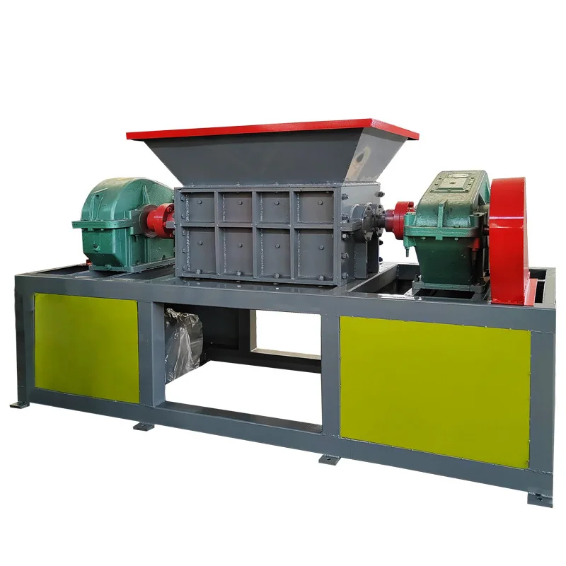 Large And Small Shredders Waste Tire Rubber Plastic Crusher Machine Head Material Metal Iron Block Double Shaft Shredder