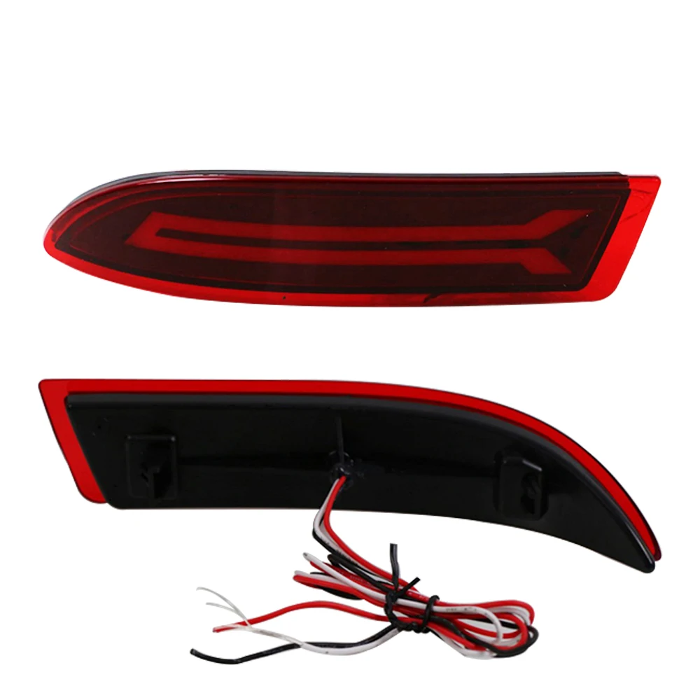 2 قطعة سيارة عاكس LED الخلفية الضباب مصباح الفرامل ضوء الوفير ضوء السيارات لمبة الديكور مصباح لتويوتا أفانزا 2015 2016 #6