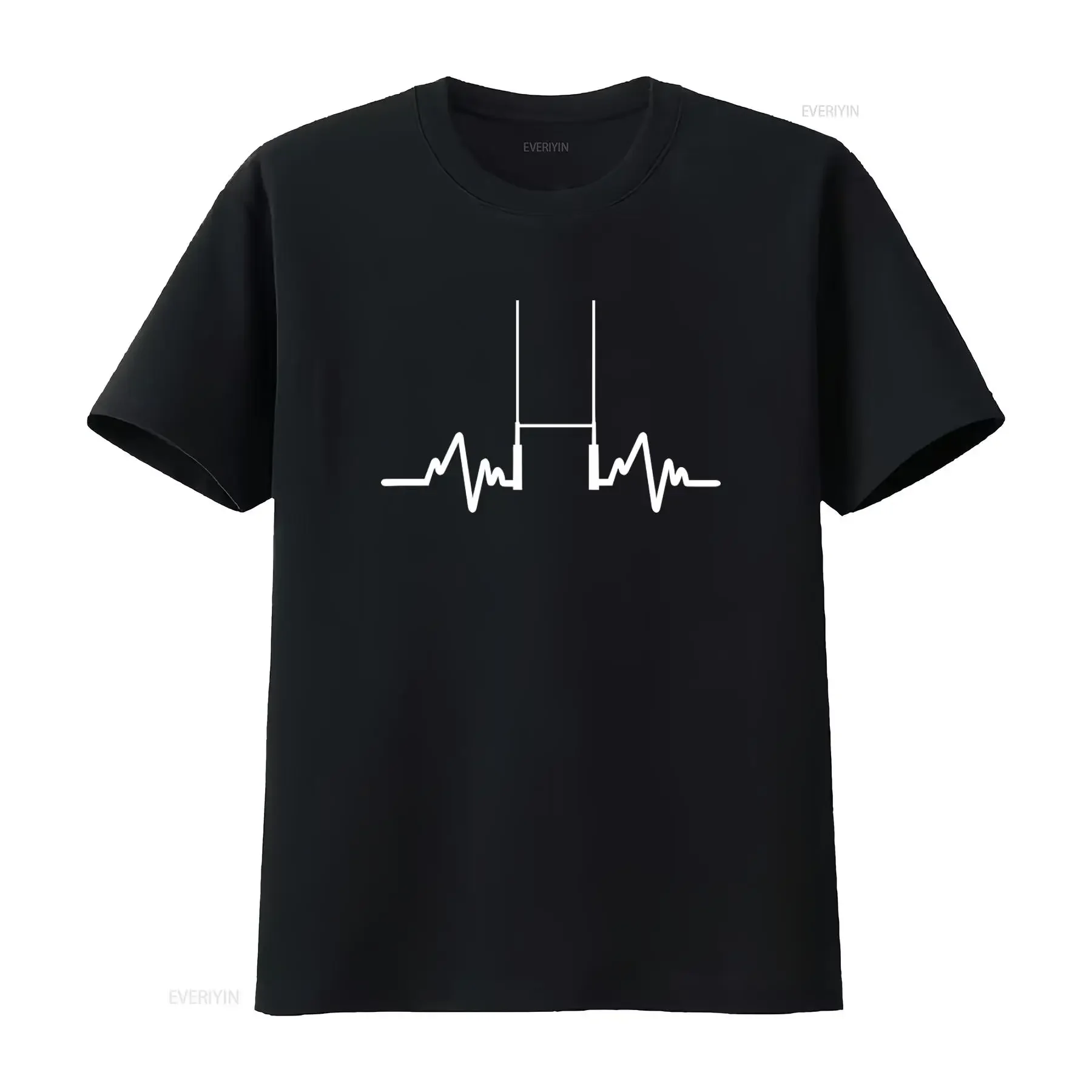 Rugby Heartbeat Pulse Rugger Lover Player Funny T Shirt for Sports Enthusiasts vintage Washed Stylish graphic Slightly