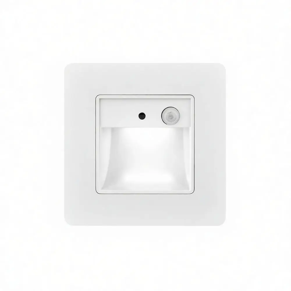 Modern LED Wall Lamp Motion Activated Footlight Recessed Step Lighting For Indoor Stairway Corridor Hall Way Lamp