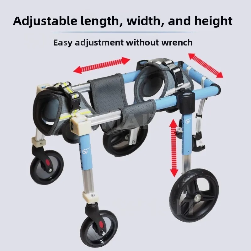 Full-Support Dog Wheelchair, 4-Wheel Cart For Quadriplegic & Paralyzed Dogs | Complete Mobility System For Disabled Pets