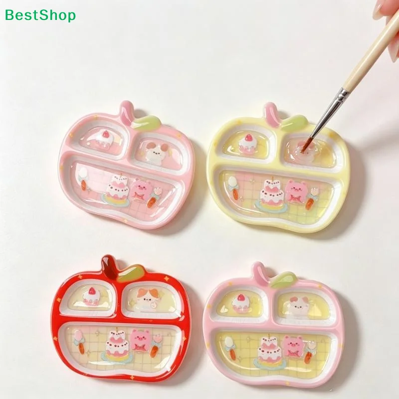 Cartoon Animal Divided Plate Desk Ornament Simulation Food Tray Decorative Figurine Cute Kawaii Home Decor Gift Nail Art