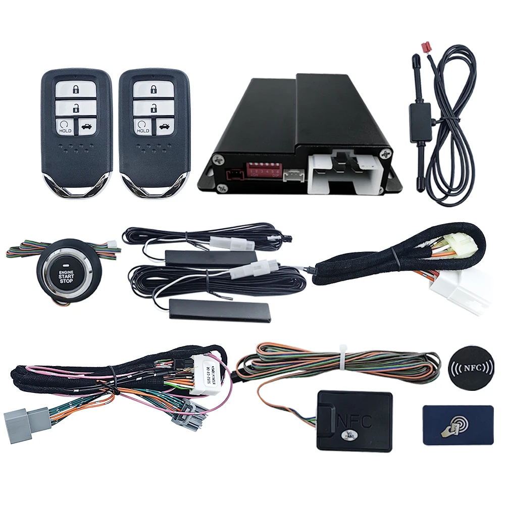 XSH Smart Digital Car Key Remote Start Car Alarm Security Kit Keyless Entry App Control New Plug Play for Honda
