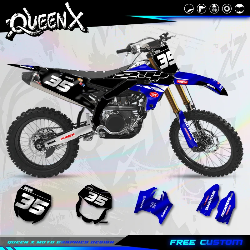 QUEEN X MOTO For YAMAHA YZF250 2019-2023 YZF450 2018-2022 WRF450 2019-2022 WRF250 2020-2023 Motorcycle Decal Sticker Kits 028