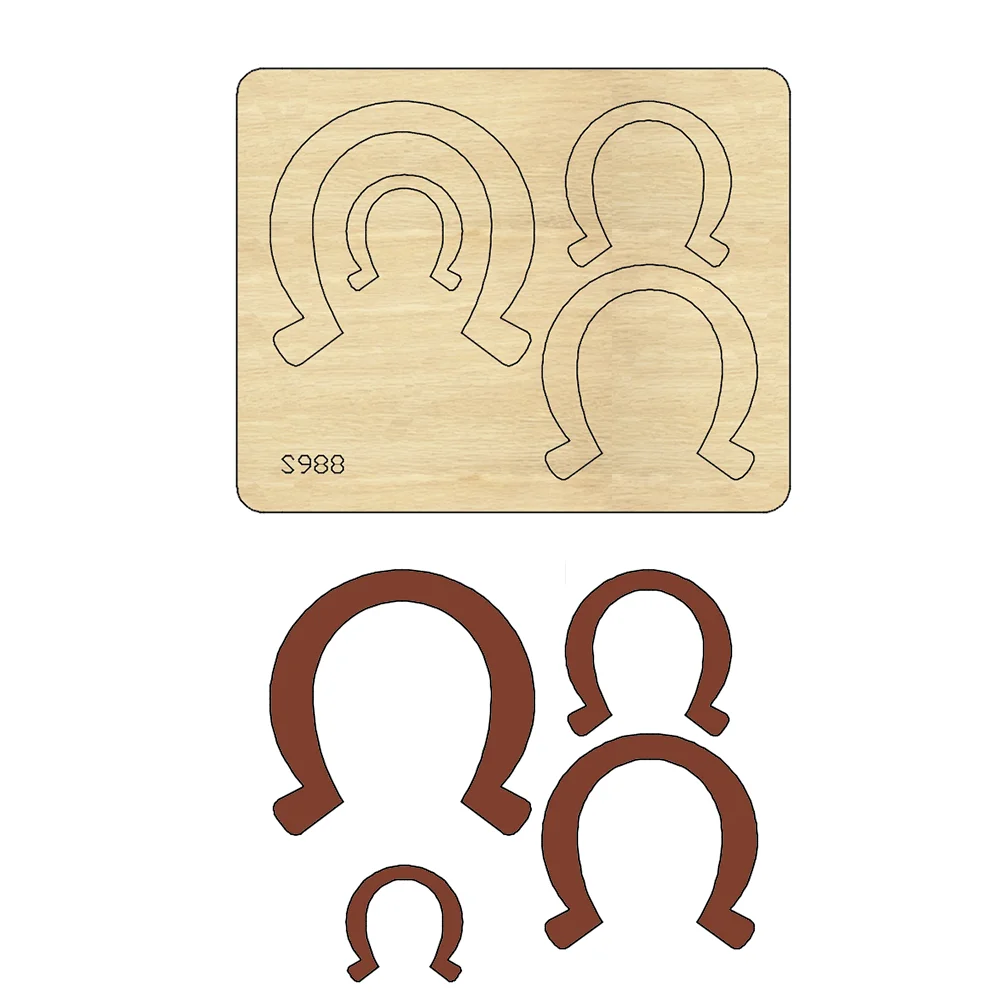 Horseshoes Cutting Dies Wooden Knife Die Compatible With Most Manual Die Cut Cutters