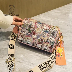 Original Bear Crossbody Bag for Women 2026 New Women's Bag Casual Versatile Canvas Bag Lightweight Shoulder ladies hand bags