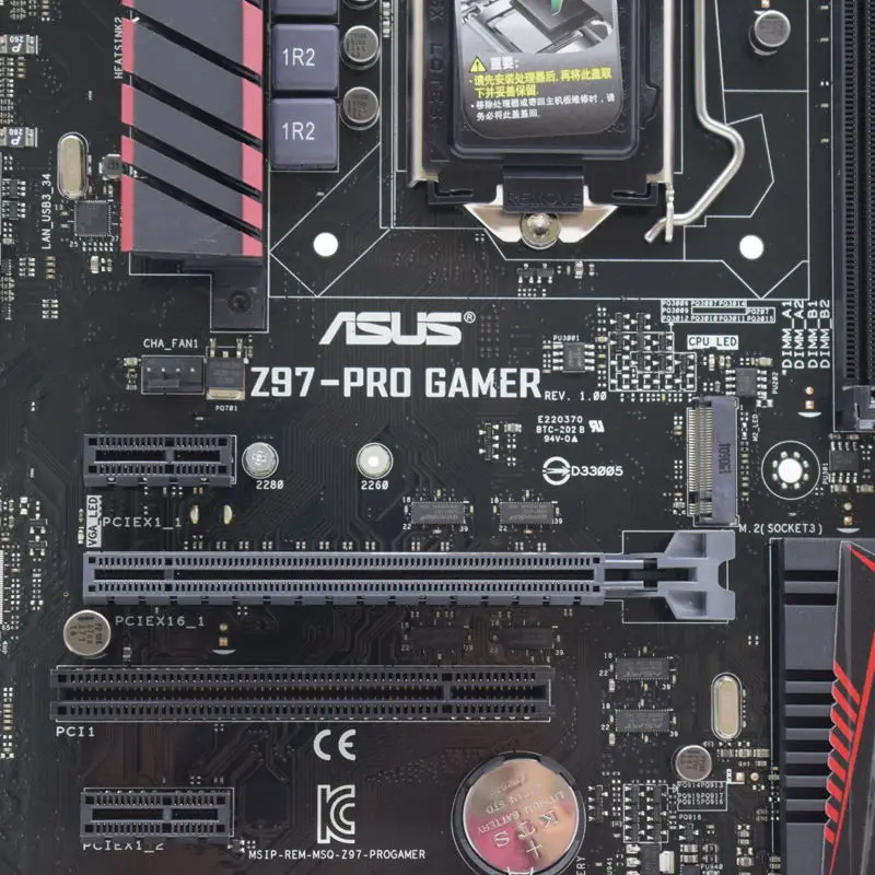لوحة أم ASUS-Z97-PRO GAMER ، 1150 DDR3 ، Core i7 ، 4790K ، i5 4670K Cpus ، Intel Z97 ، PCI-E 3.0 ، 32GB ، ATX ، M.2 ، SATA3 ، 6 × USB 3.0