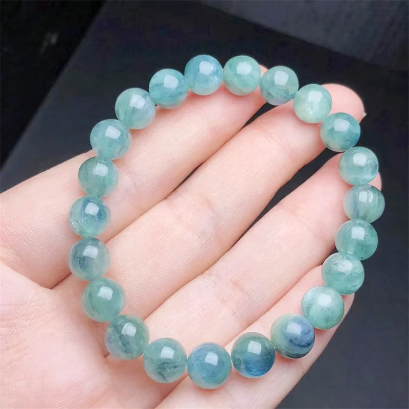 

Natural Green Kyanite Bracelet String Charms Strand Women Men Exquisite Jewelry Gift Healing Crystal Energy Gift 1pcs