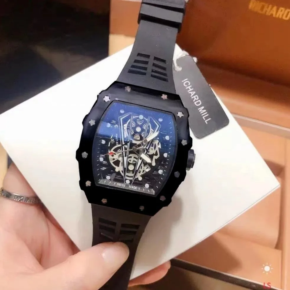 UTHAI Watch For Men Trendy Sports Fully Automatic Quartz Watches Original Hollow Waterproof Male Fashion Clock Watch Gift