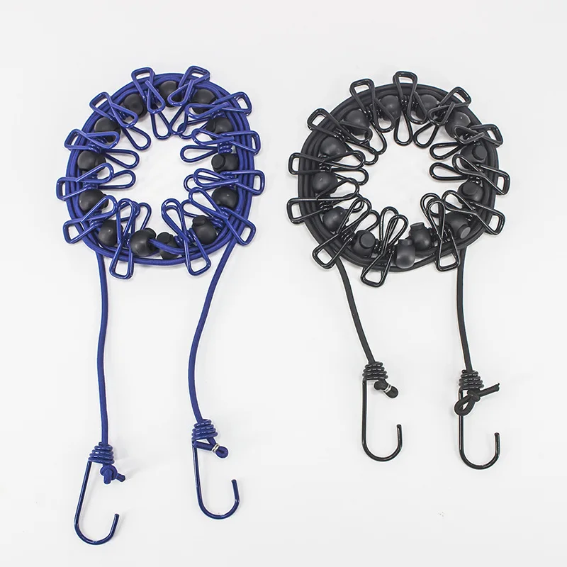 

Portable Travel Clothesline with 12 Clips Plastic Non-Slip Retractable Clothes Drying Rope for Home Travel and Outdoor Hanging